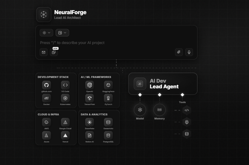 NeuralForge AI Architect B&W