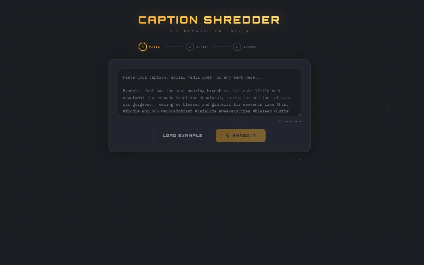 The Caption Shredder — SEO Optimizer