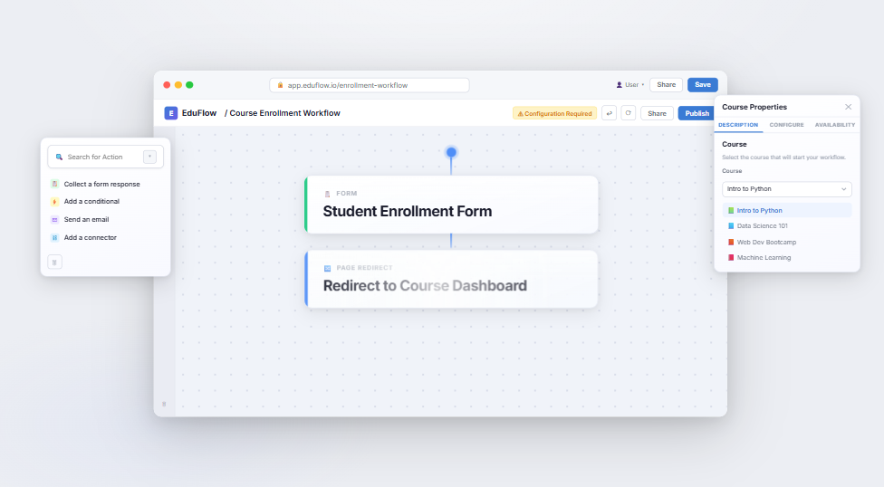 EduFlow – Course Enrollment Workflow