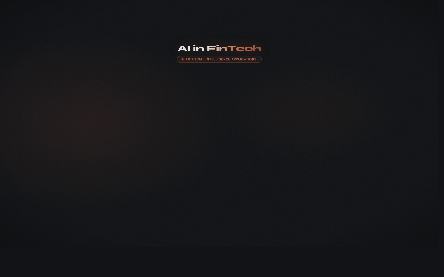 AI in FinTech Ecosystem Dark