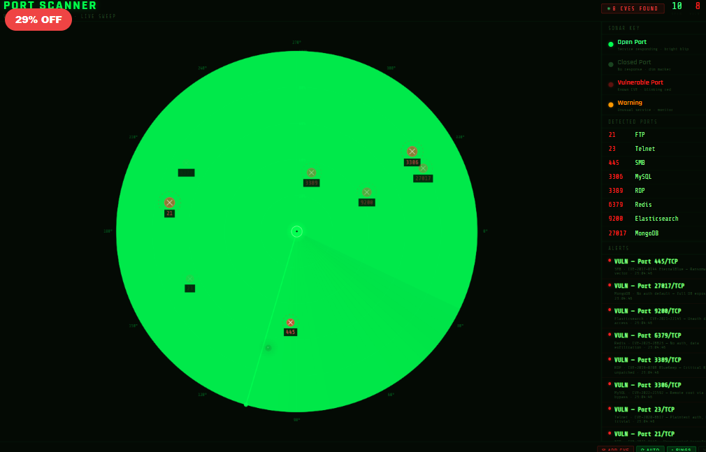 Port Scanner — Vulnerability Sonar