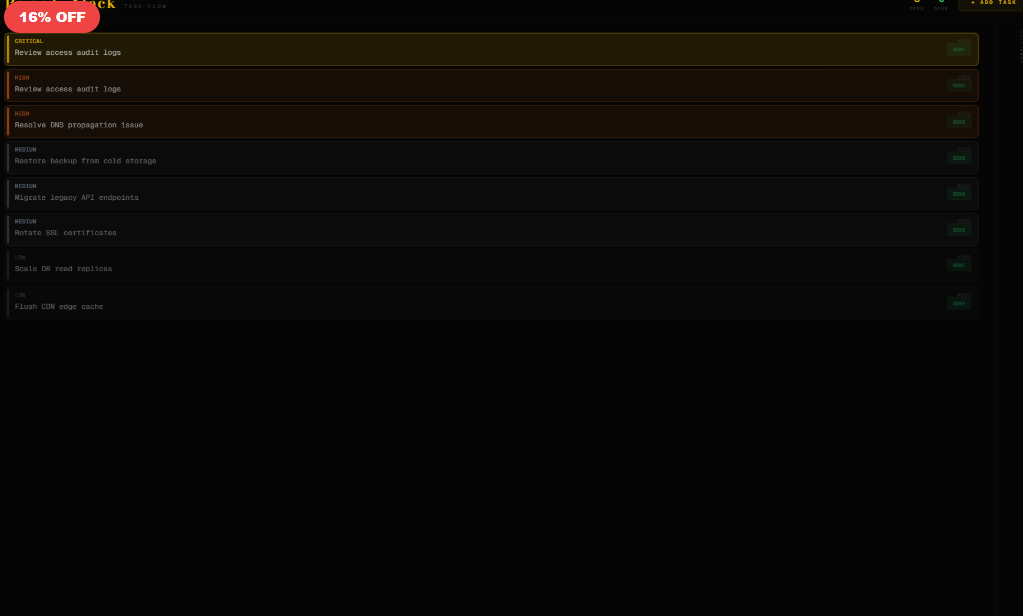 Priority Stack — Task Flow